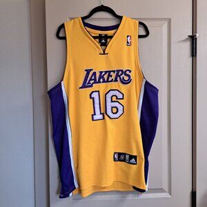 VINTAGE ADIDAS PAU GASOL LOS ANGELES LAKERS NBA JERSERY #16 2006 MENS 48